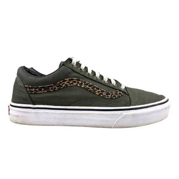 Vans Shoes - Vans Unisex Size 7M 8.5W Old Skool Green Leopard Lace-Up Skate Sneakers Shoes